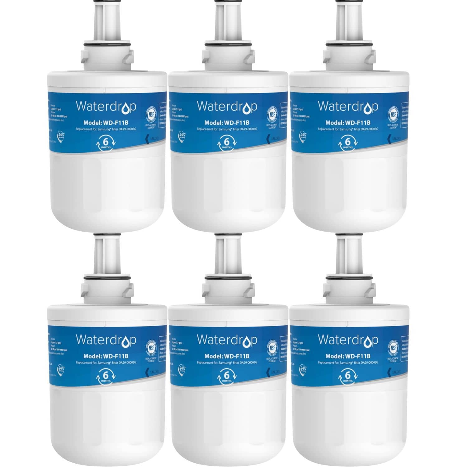 Waterdrop - WD-DA29-00003G-6 Refrigerator Water Filter 6-Pack - White price history on PriceWatchPro