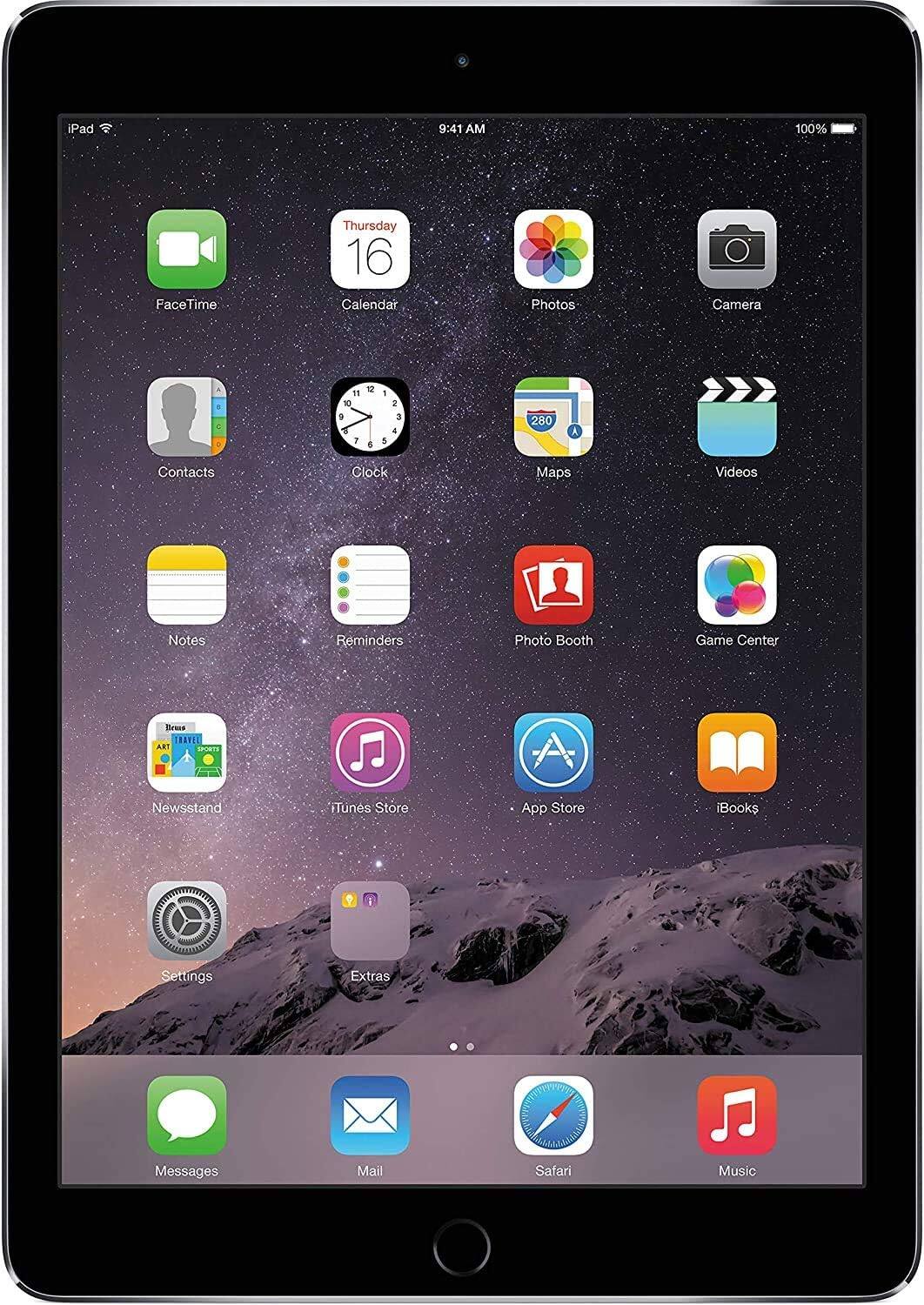 iPad  
9:41 AM  
100%  

FaceTime  
Calendar  
Photos  
Camera  
Contacts  
Clock  
Maps  
Videos  
Notes  
Reminders  
Photo Booth  
Game Center  
Newsstand  
iTunes Store  
App Store  
iBooks  
Settings  
Extras  
Messages  
Mail  
Safari  
Music