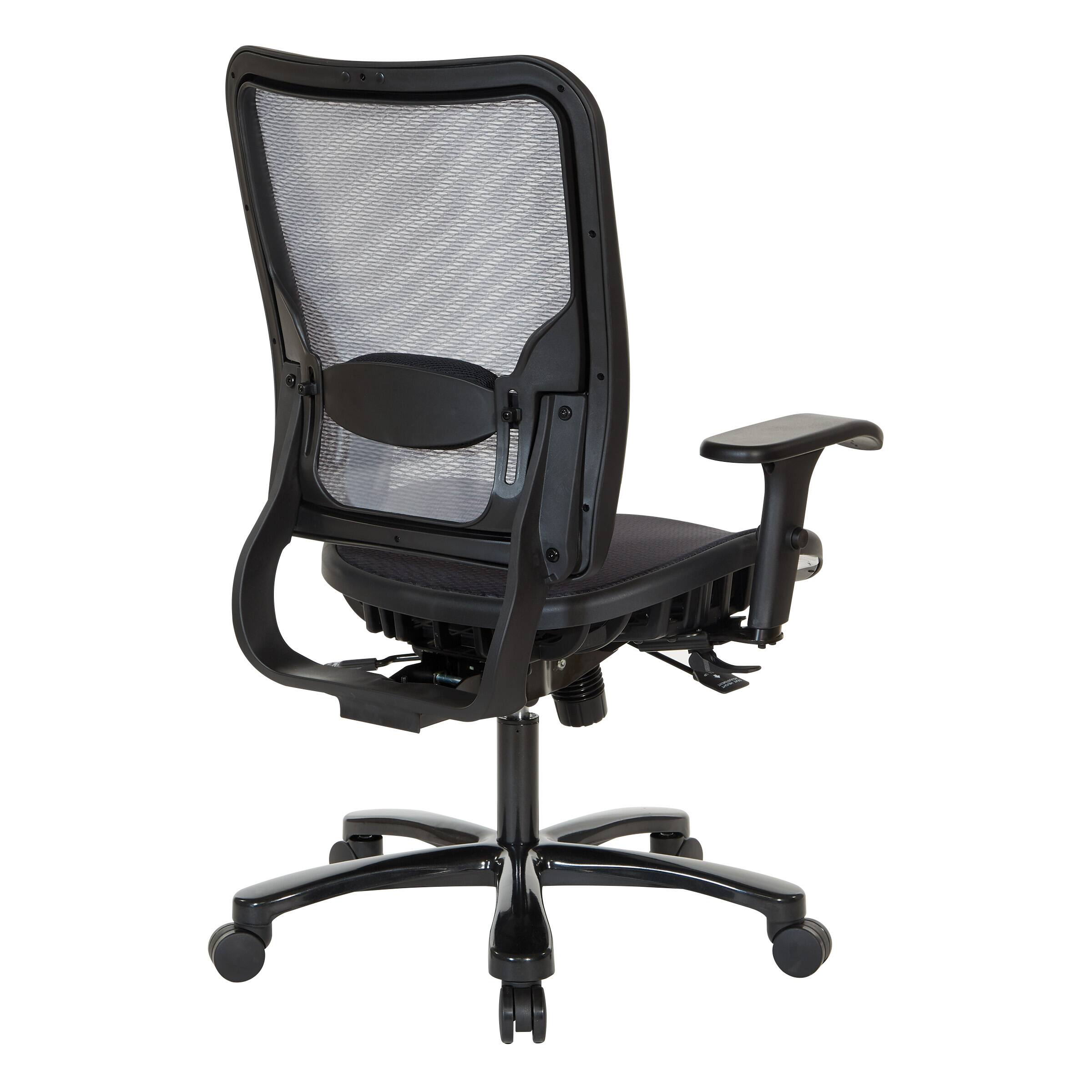 Back. Office Star Products - Air Grid Seat/Back Big & Tall Chair - Black.