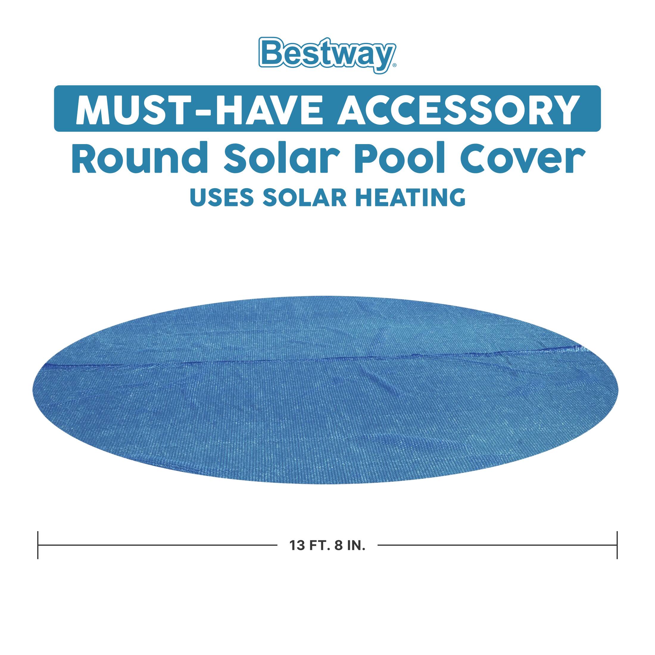 Bestway MUST-HAVE ACCESSORY Round Solar Pool Cover USES SOLAR HEATING  
13 FT. 8 IN.