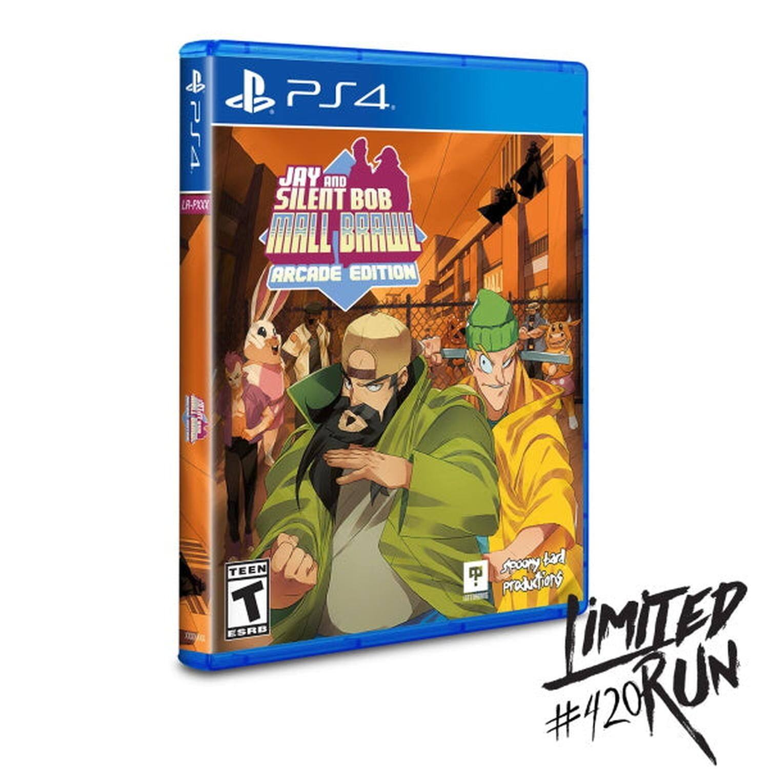 PS4  
JAY AND SILENT BOB MALL BRAWL ARCADE EDITION  
TEEN T ESRB  
Spoory bad productions  
LIMITED RUN #420