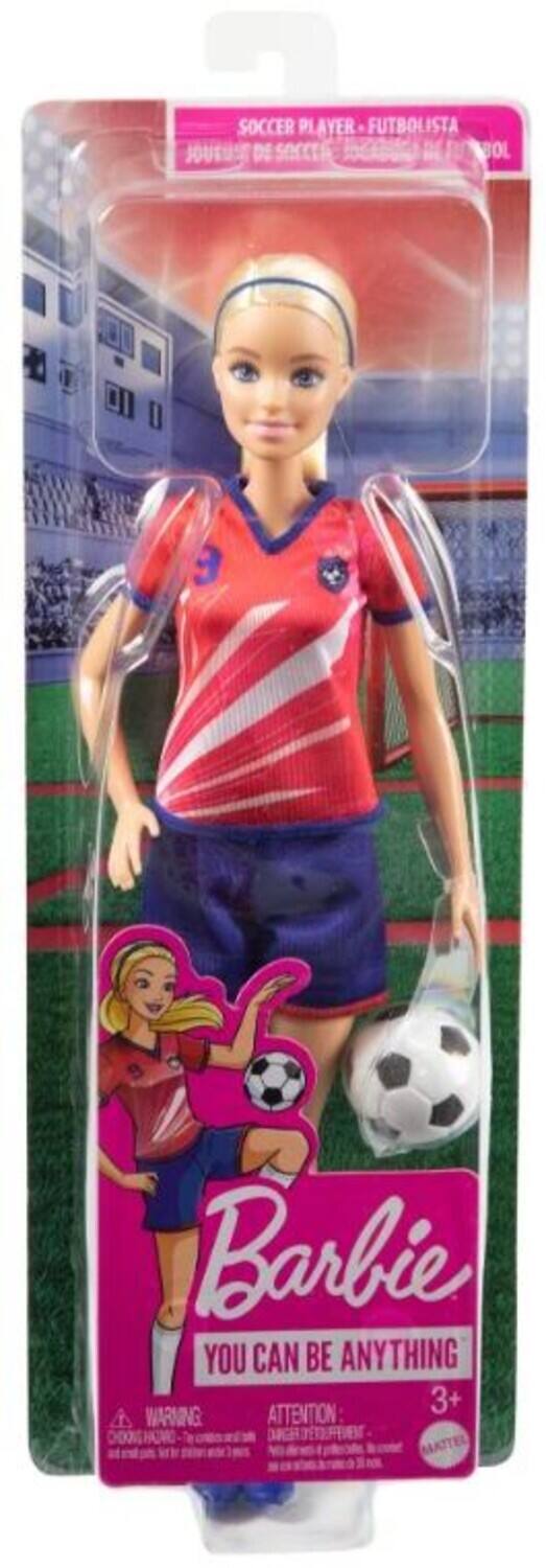 Soccer Player - Futbolista  
Joueuse de Soccer  

Barbie  
You Can Be Anything  

Warning:  
Attention:  
3+