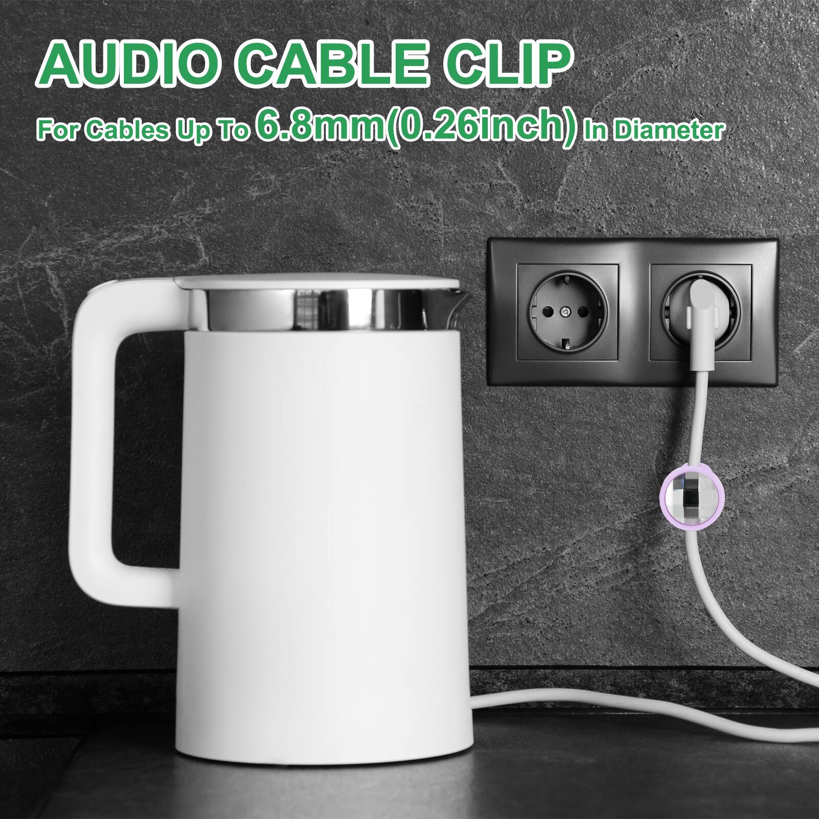 AUDIO CABLE CLIP  
For Cables Up To 6.8mm (0.26 inch) In Diameter