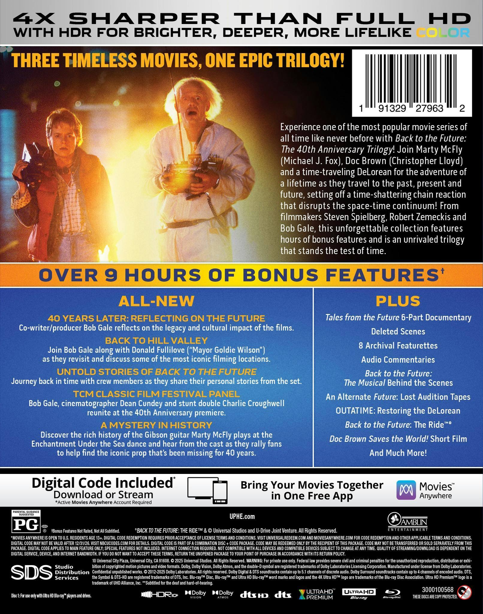 Back. Back to the Future Trilogy: 40th Anniversary Edition   - 4K Blu-Ray.