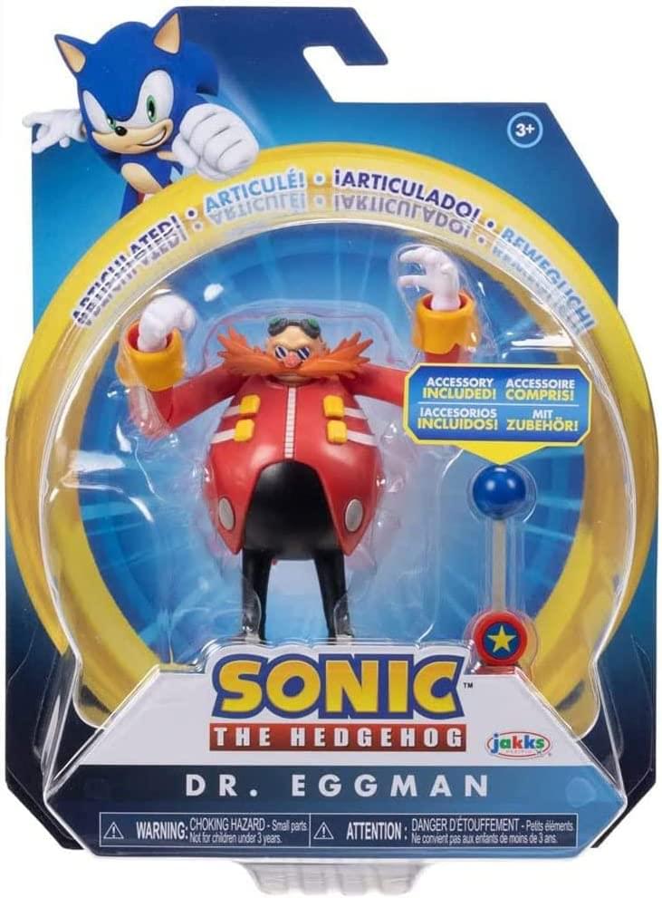 3+  
ARTICULATED!  
ARTICULADO!  
ARTICULÉ!  
REWEGLICH!  

ACCESSORY INCLUDED!  
ACCESSOIRE COMPRIS!  
ACCESORIOS INCLUIDOS!  
ZUBEHÖR!  

SONIC™ THE HEDGEHOG  
DR. EGGMAN  

WARNING: CHOKING HAZARD - Small parts. Not for children under 3 years.  
ATTENTION: DANGER D'ÉTOUFFEMENT - Petits éléments. Ne convient pas aux enfants de moins de 3 ans.  

jakks
