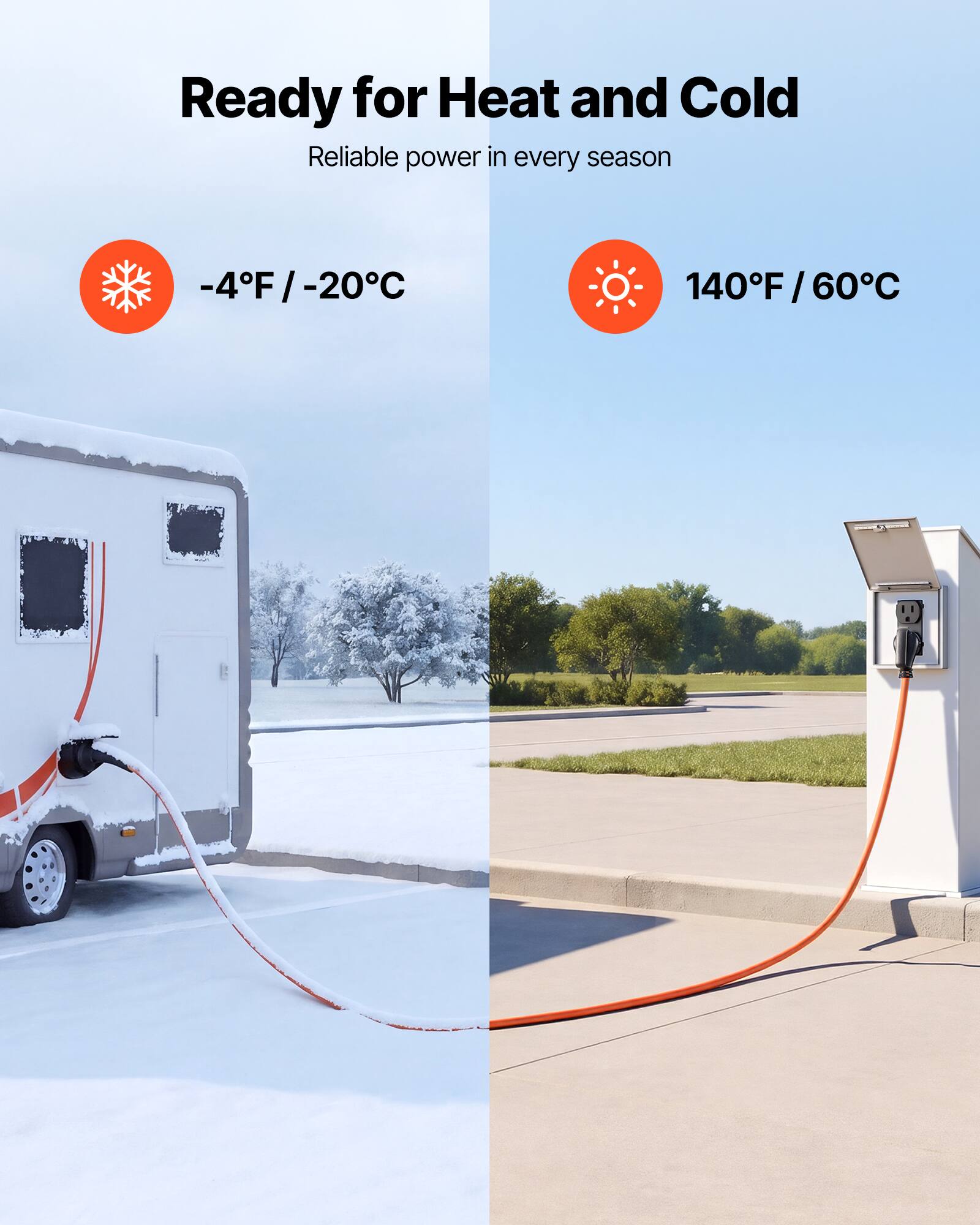 Ready for Heat and Cold  
Reliable power in every season  
-4°F / -20°C  
140°F / 60°C