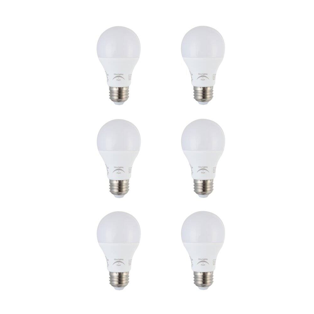 Angle. Elitco Lighting - Led A19 Light Bulb 10 Watts 800 Lumens 2700K Non-Dimmable - White.