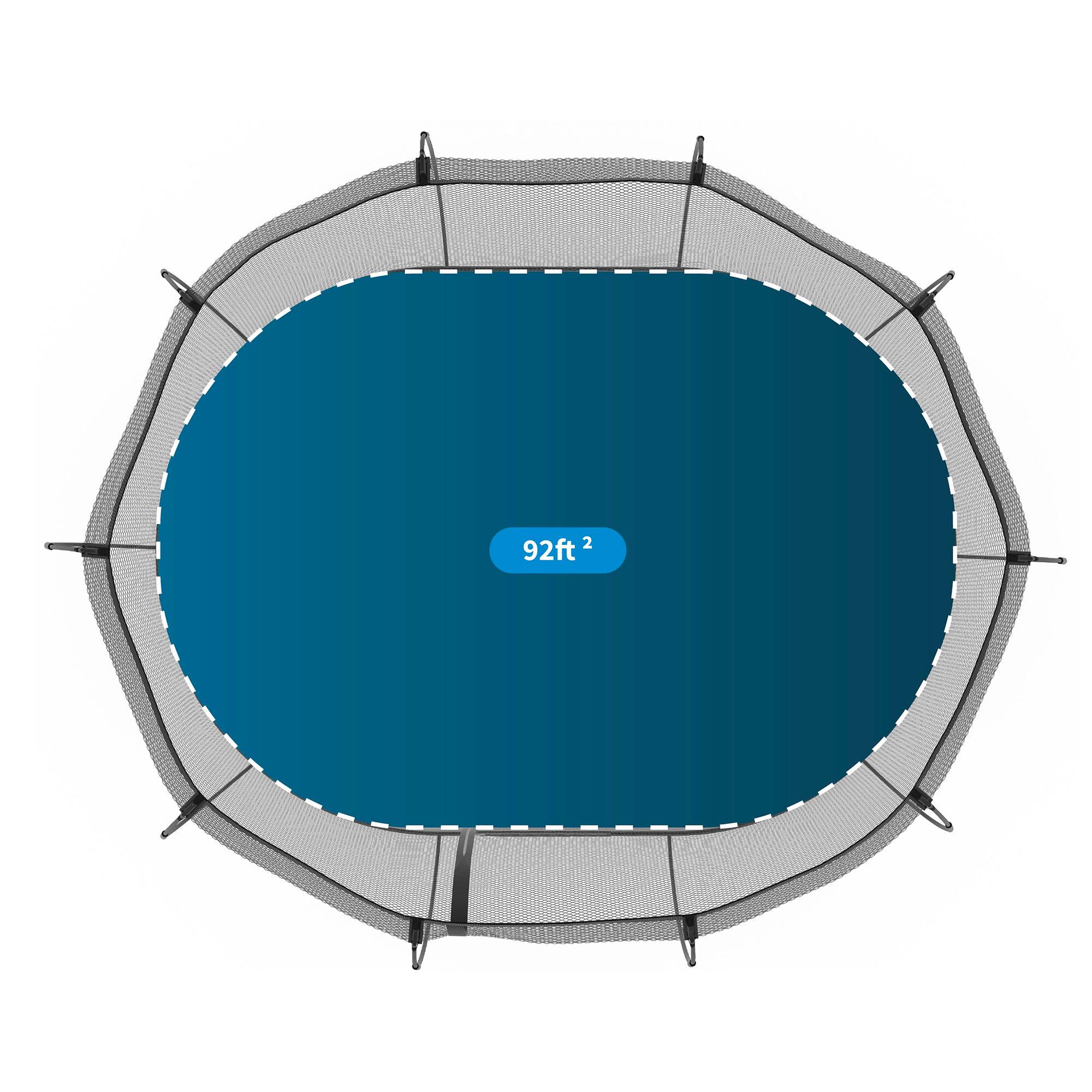 Alt View 10. Springfree Trampoline - Springfree Trampoline Kids Outdoor Large Oval 8 x 13' Trampoline with Enclosure - Black.