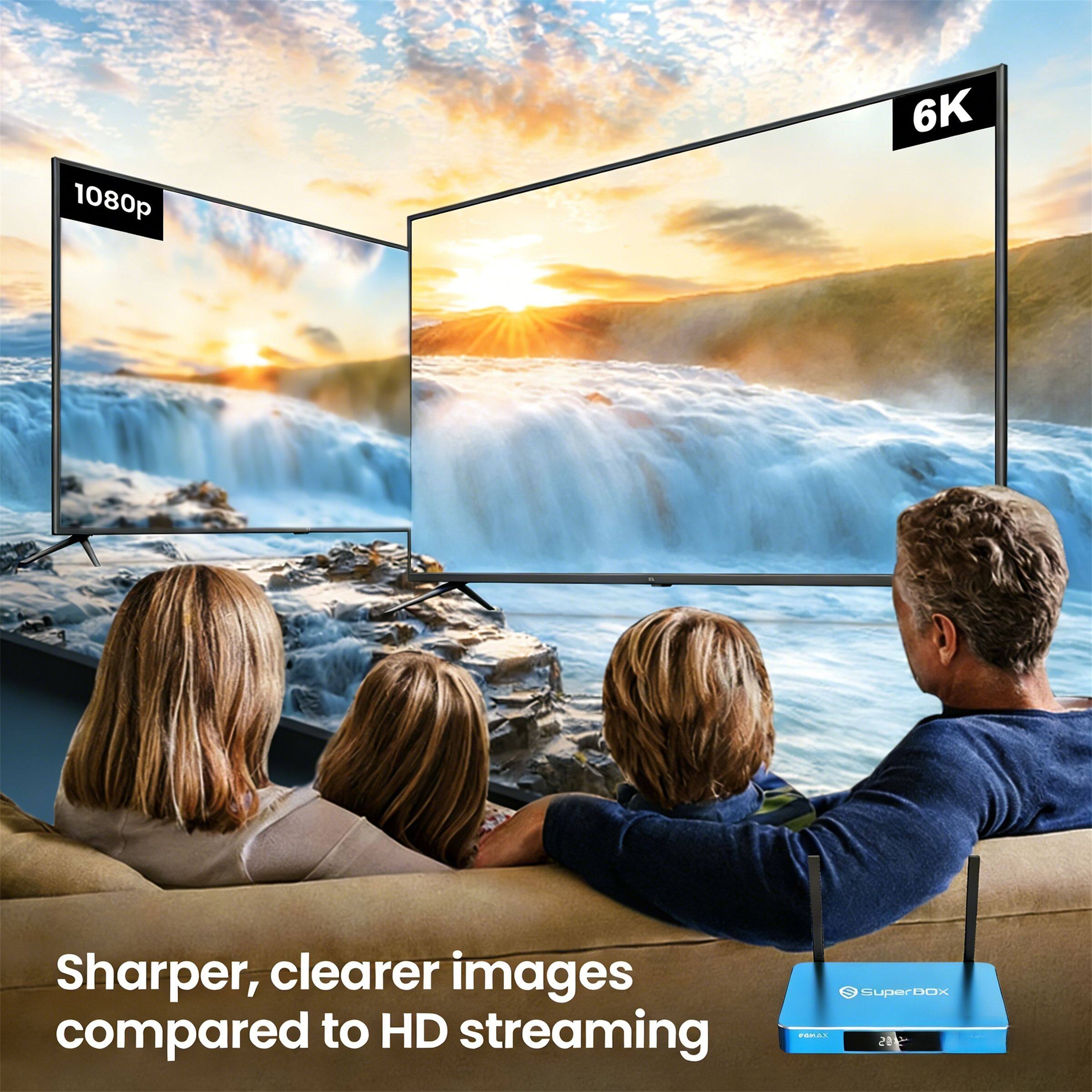 1080p 6K Sharper, clearer images compared to HD streaming  
SuperBox