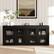 Alt View 2. Acekool - 70.8" Sideboard Buffet Cabinet, Mid Century Modern Accent Cabinet with 4 Doors, Wood Coffee Bar Media Console Credenza - Black.
