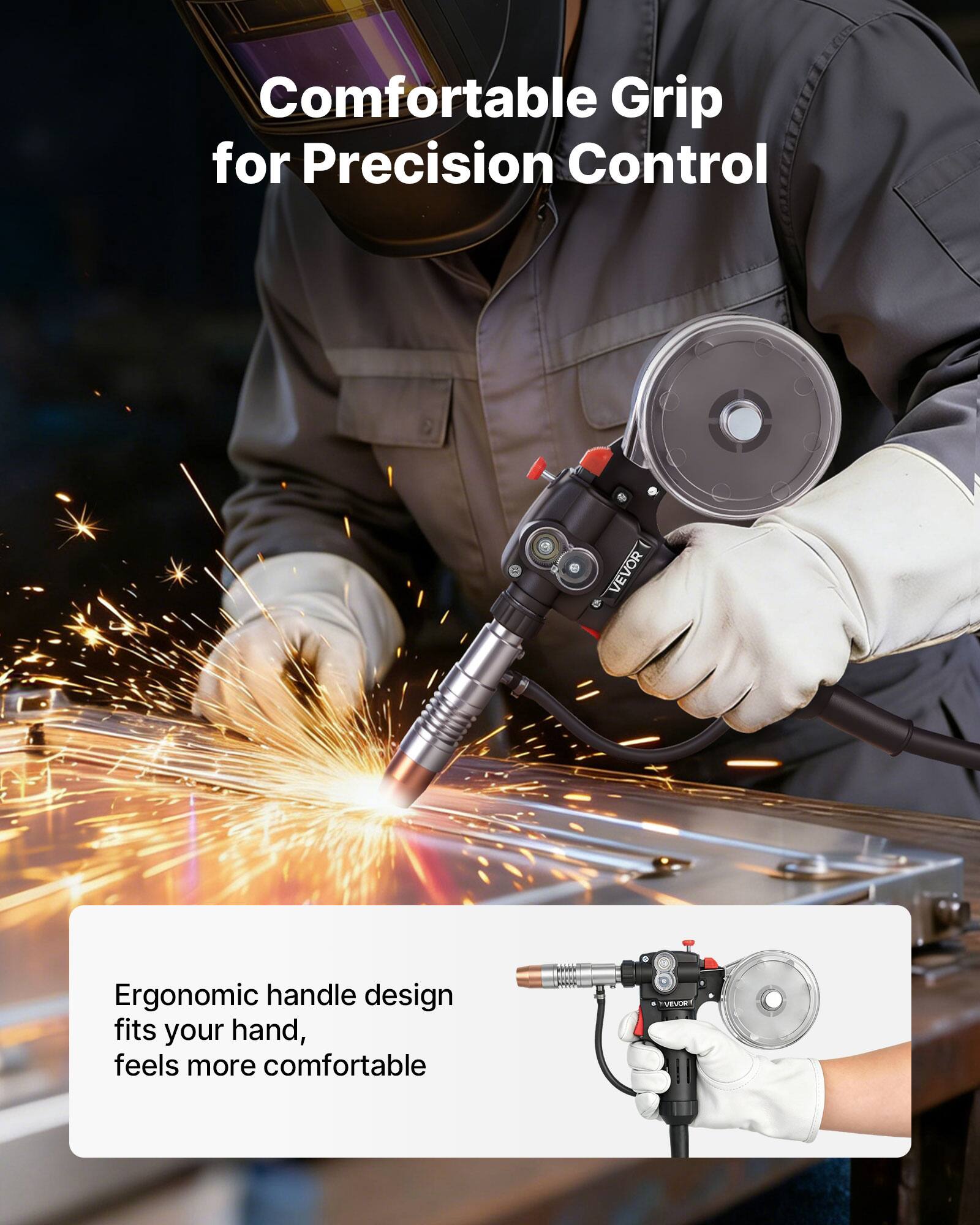 Comfortable Grip for Precision Control

VEVOR Ergonomic handle design fits your hand, feels more comfortable

Ergonomic handle design fits your hand, feels more comfortable