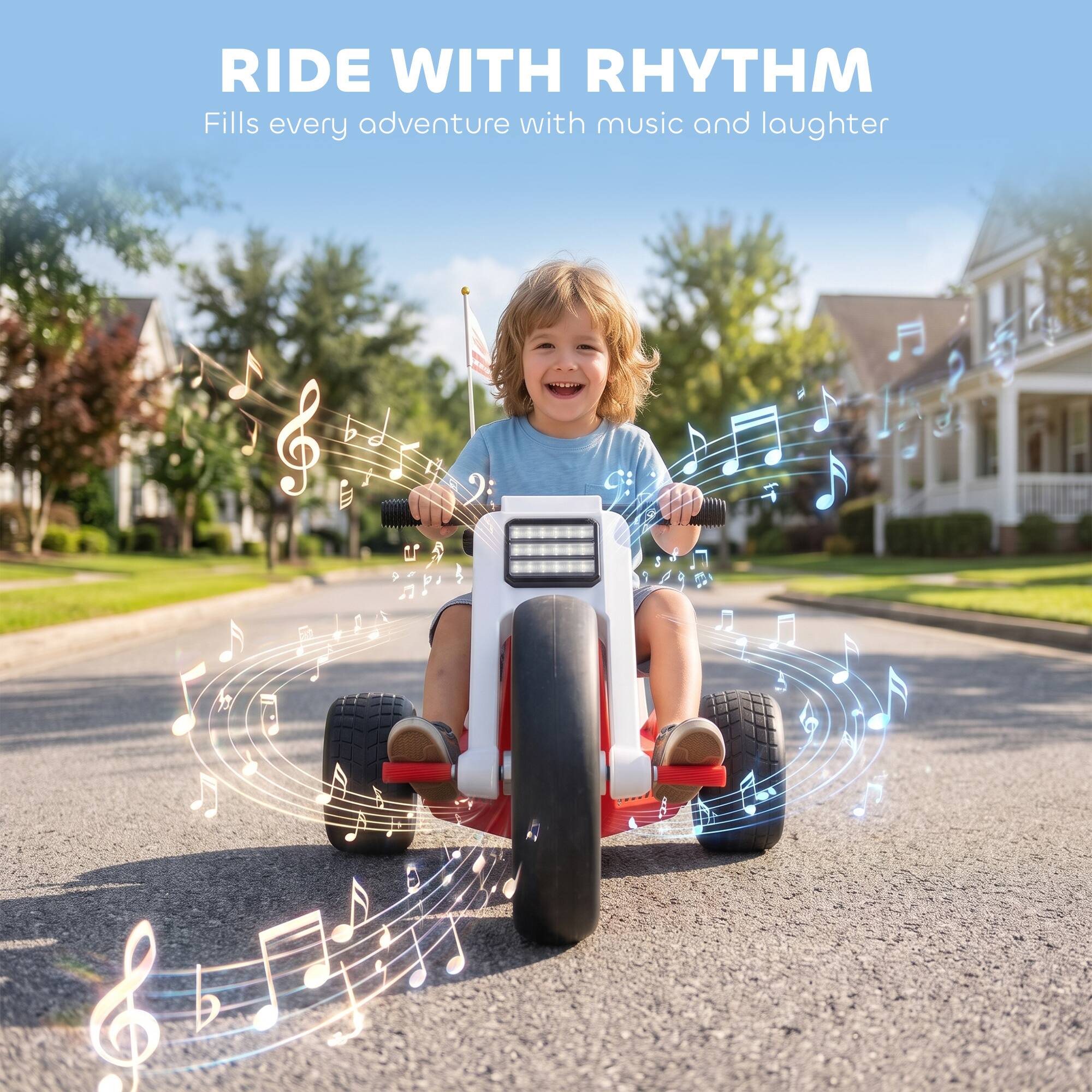 RIDE WITH RHYTHM  
Fills every adventure with music and laughter