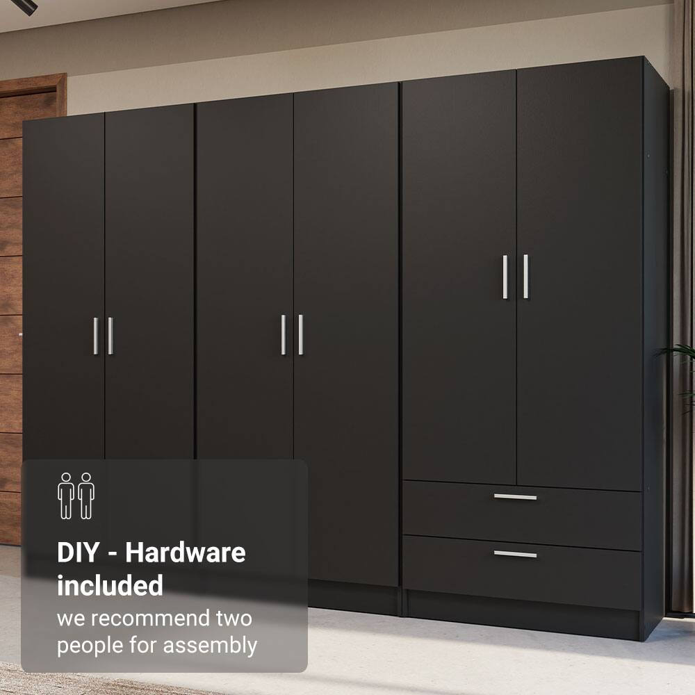 DIY - Hardware included  
we recommend two people for assembly