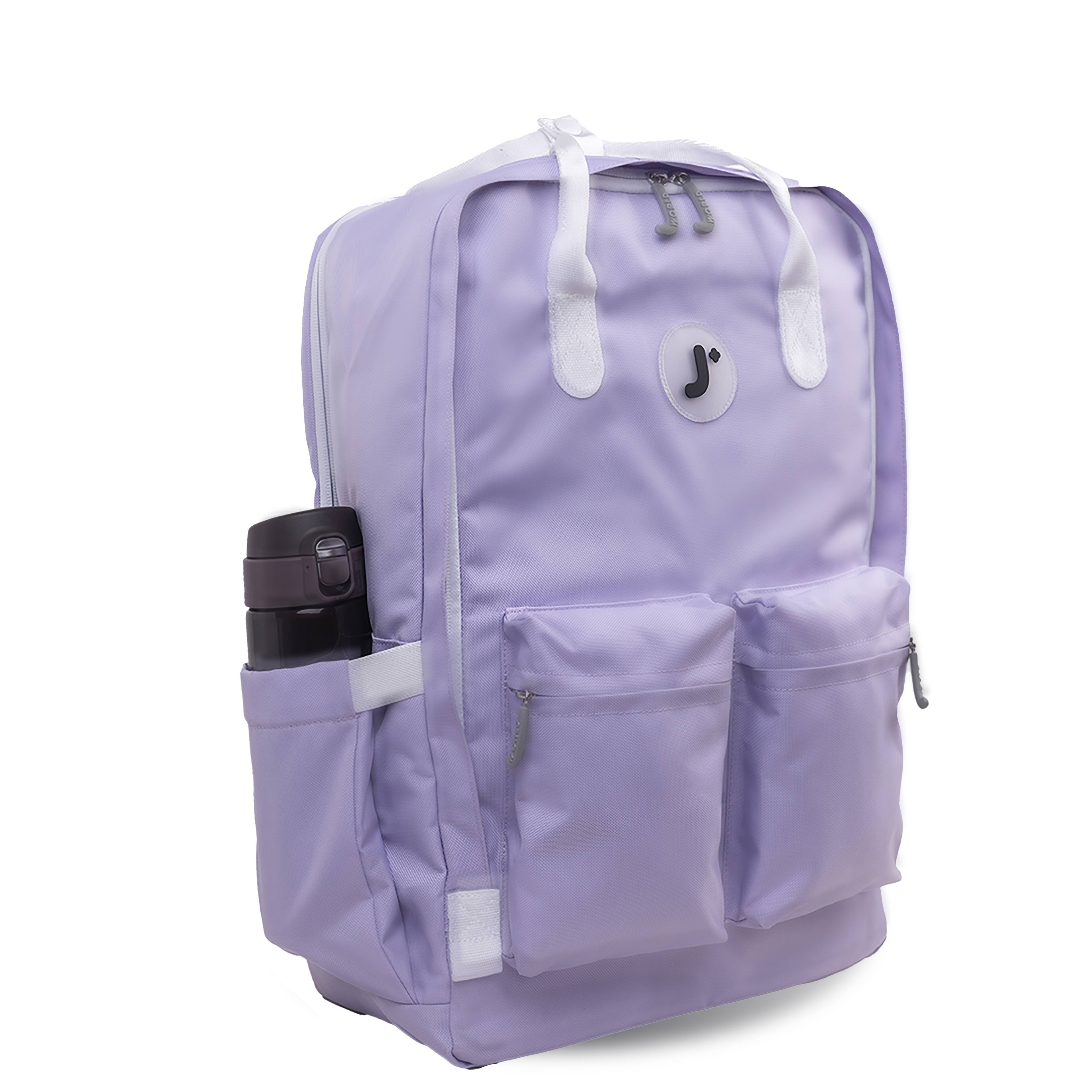 Angle. J World - J World Unisex Timo Multi-Functional Laptop Backpack for School and Travel, Digital Lavender - DIGITAL LAVENDER.
