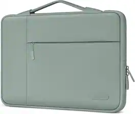 mosiso - 16-inch Laptop Sleeve with Handle, Slim Protective Case for 15–16-inch Laptops - Antique Green