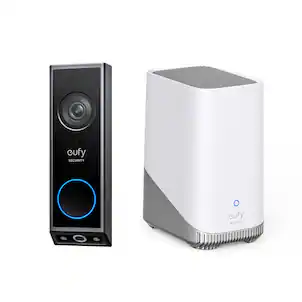 eufy - Video Doorbell E340 with HomeBase S380 (HomeBase 3) - Black