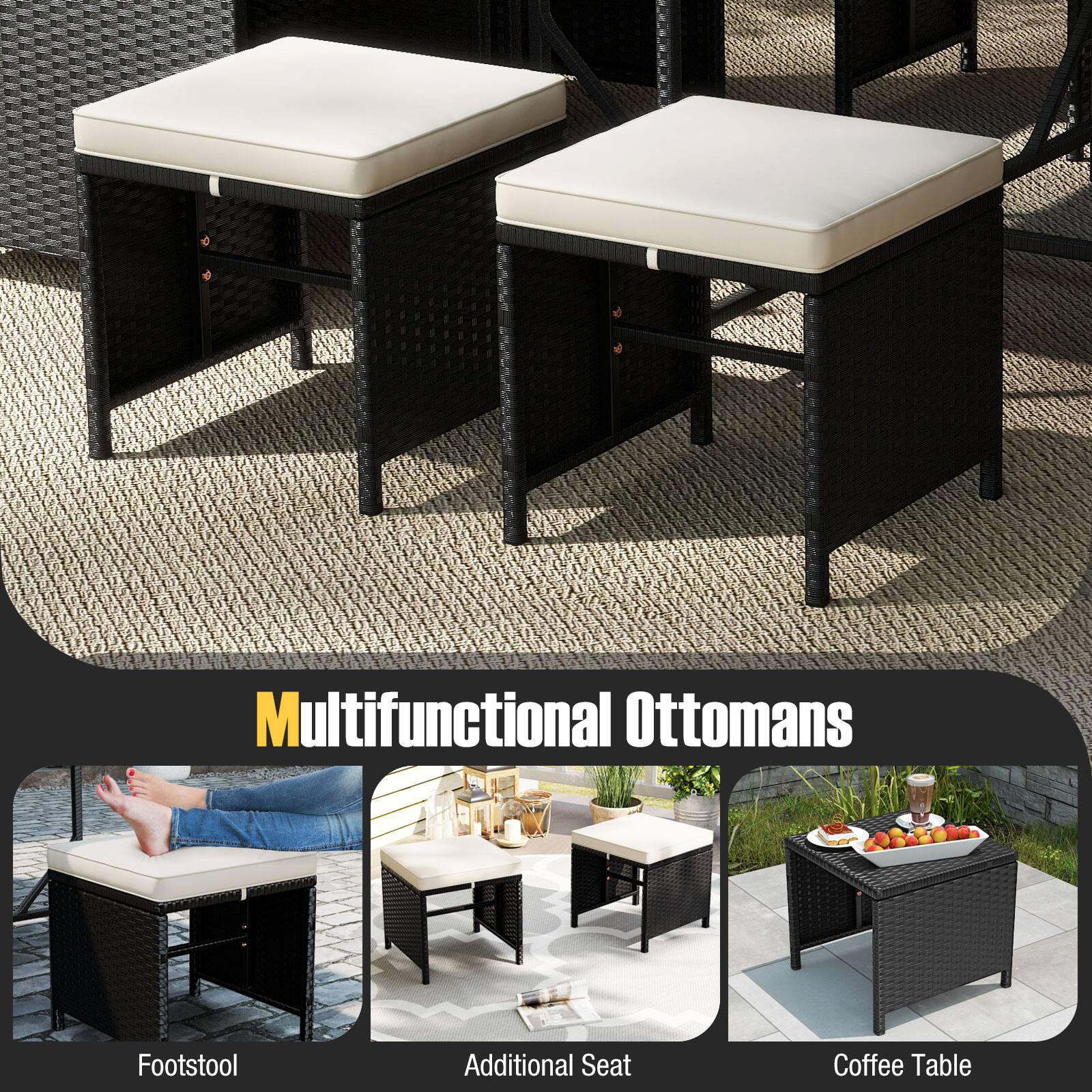 Multifunctional Ottomans

Footstool

Additional Seat

Coffee Table