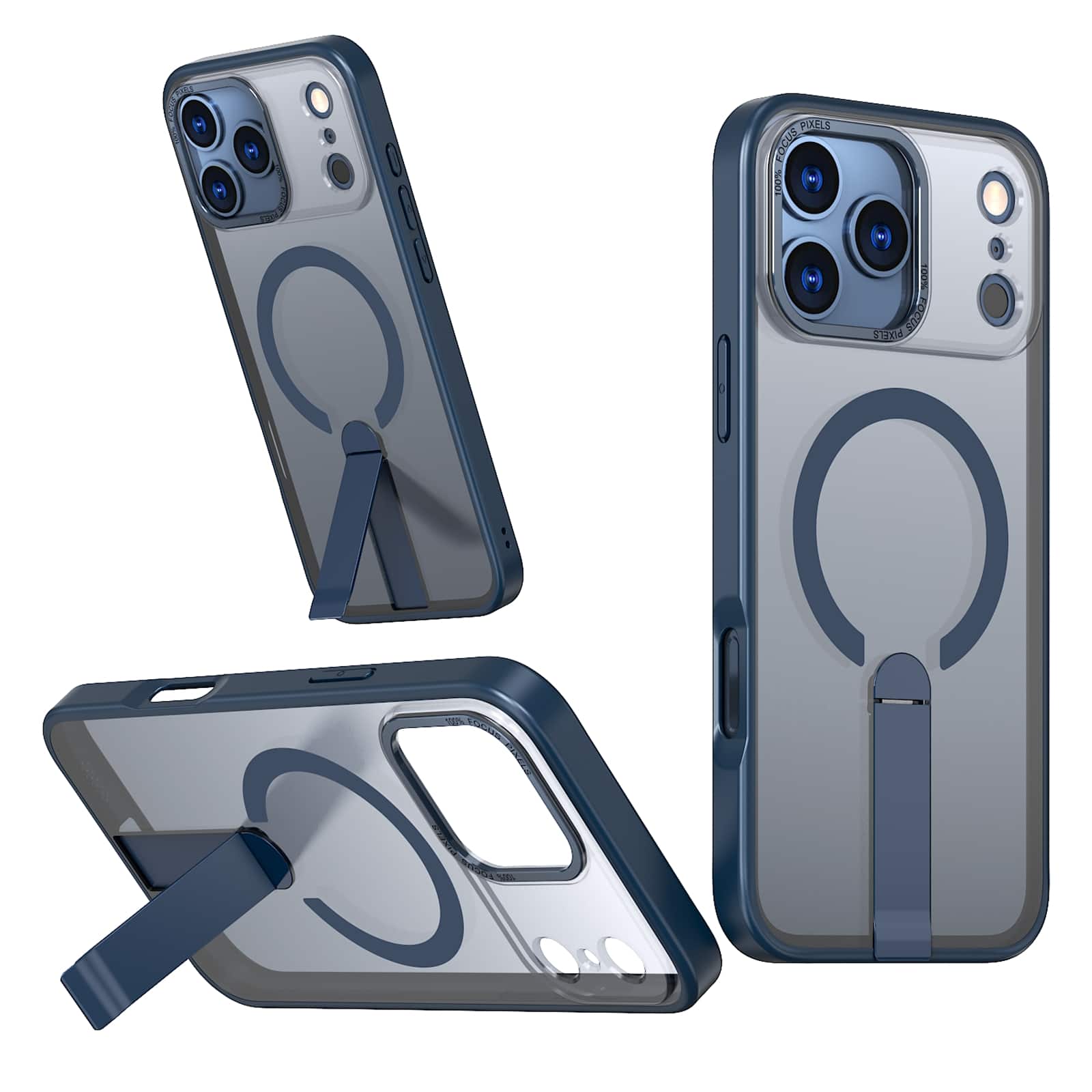 Dteck - Magnetic Case for Apple iPhone 17 Pro Max with Metal Kickstand,Hard Shock-absorbent Back Cover,Anti-Scratch Phone Cover - Blue price history on PriceWatchPro