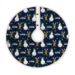 Pegasus - Seattle Seahawks Reindeer Tree Skirt - Multicolor