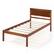 Front. Costway - Costway Twin Size Wooden Platform Bed Frame with Headboard Mattress Foundation Walnut - Walnut.
