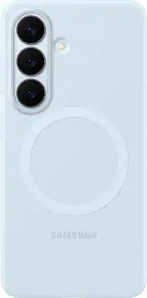 Front. Samsung - Galaxy S26 Silicone Magnet Case - Light Blue.