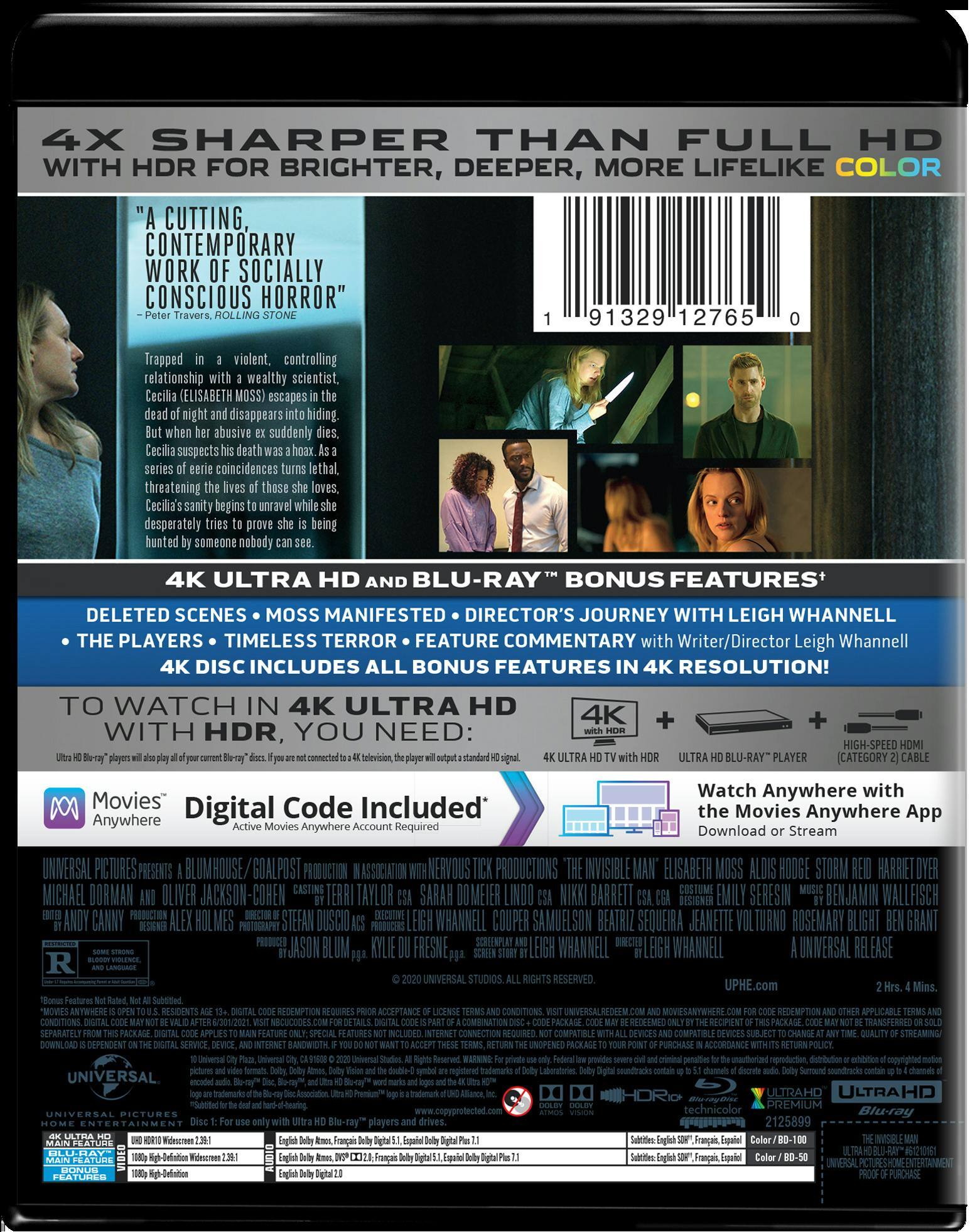 Angle. The Invisible Man   - 4K Blu-Ray.