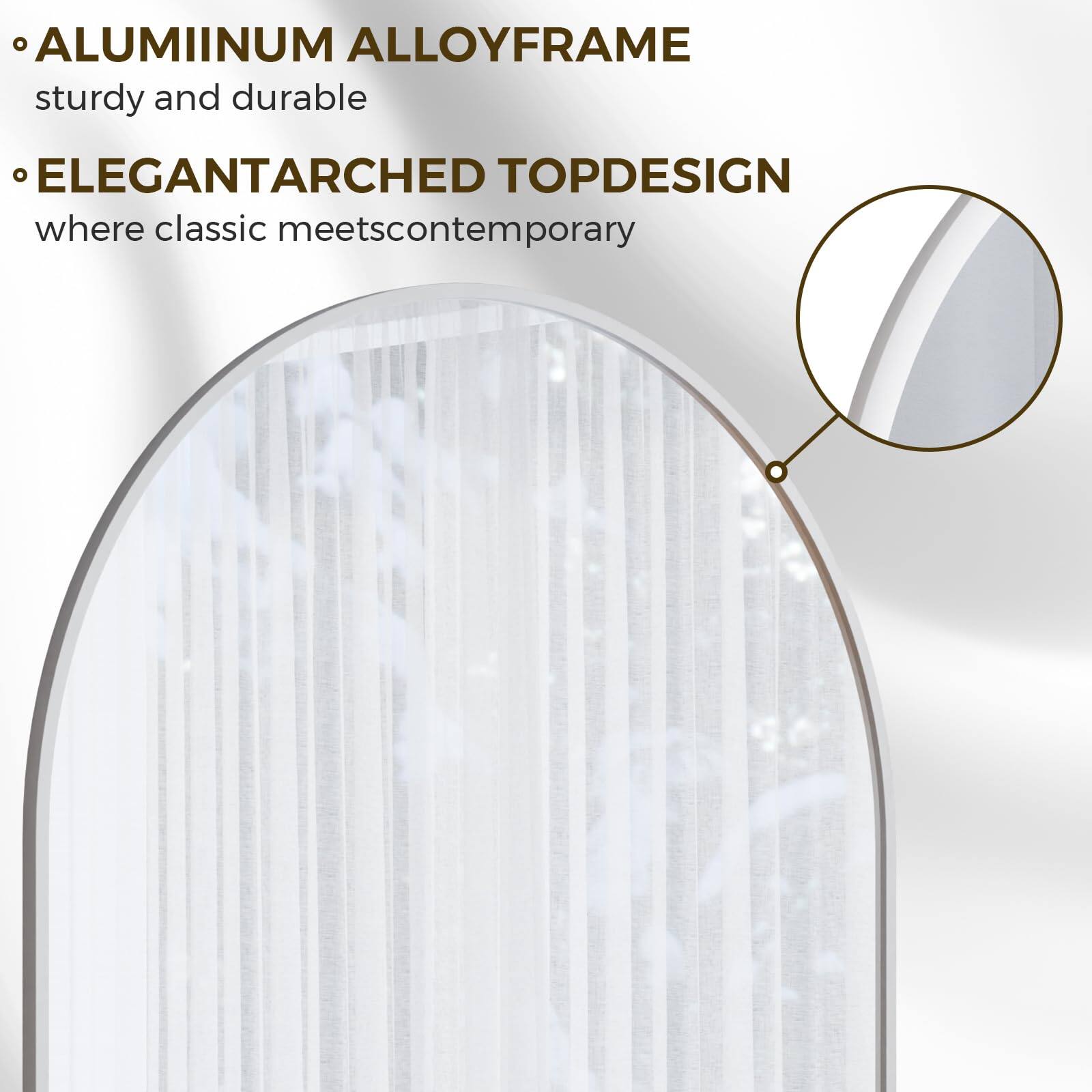 - ALUMINIUM ALLOY FRAME
  - sturdy and durable

- ELEGANT ARCHED TOP DESIGN
  - where classic meets contemporary