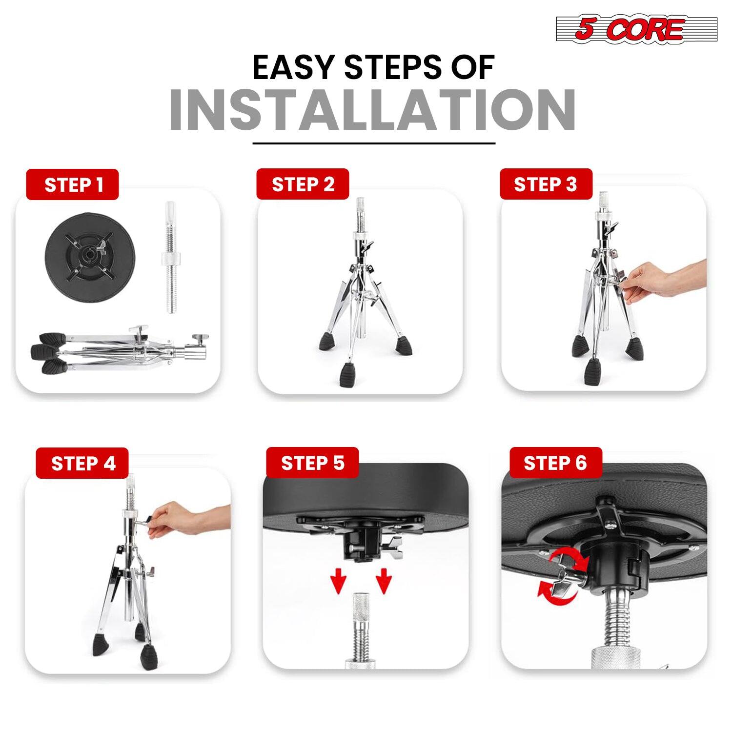 5 CORE EASY STEPS OF INSTALLATION

STEP 1

STEP 2

STEP 3

STEP 4

STEP 5

STEP 6