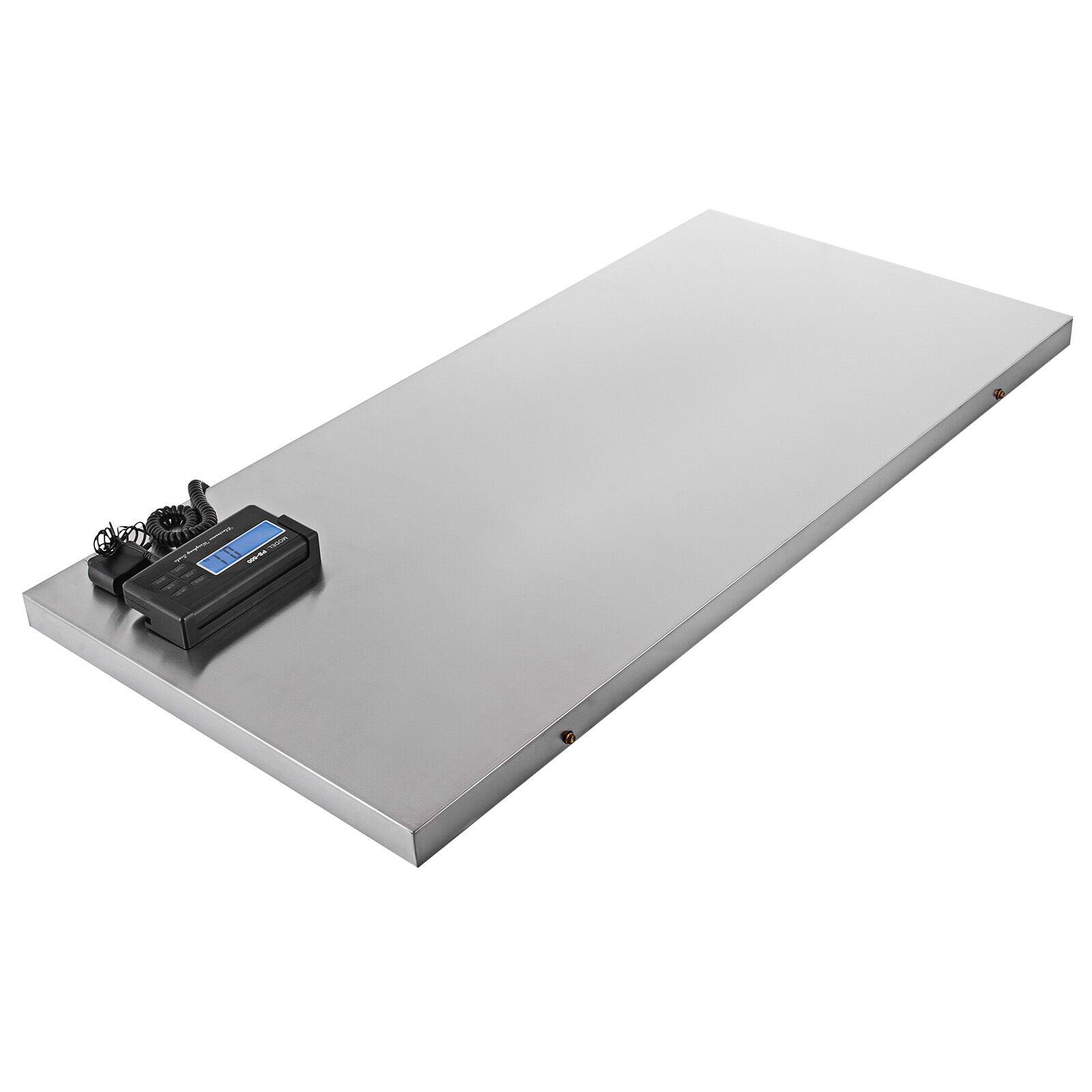 Front. Glintex - 1100 lbs Digital Livestock Scale Stainless Steel Platform Pet Vet Animal Scale with LCD Display and Counting Function.