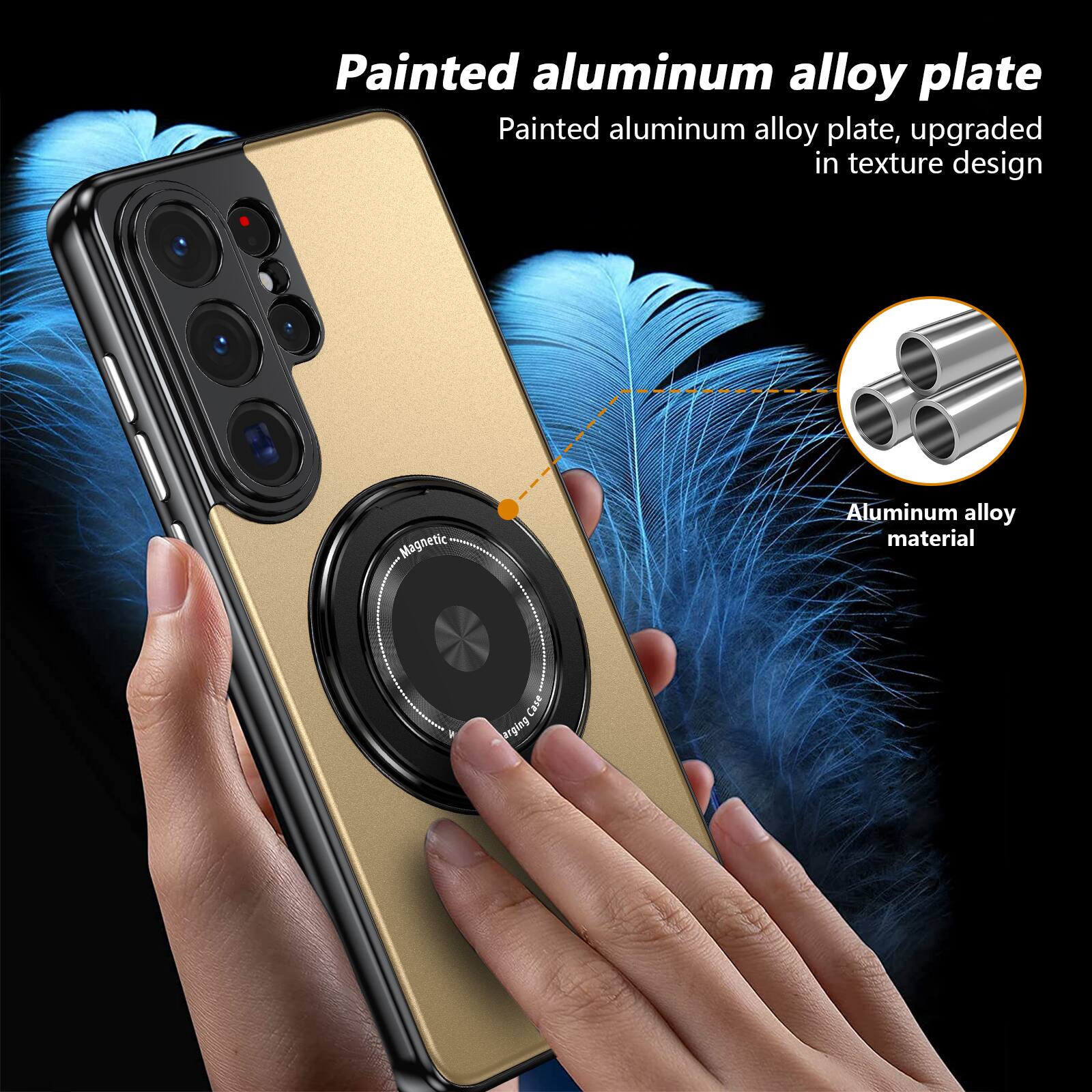 Painted aluminum alloy plate, upgraded in texture design  
Magnetic Aluminum alloy material + Ca arging