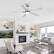 Alt View 1. Breezary - 52" Modern Indoor Ceiling Fan with LED Light, 5 Reversible Plywood Blades, 6-Speed DC Motor, Remote, Timer, 5" Downrod - Satin Nickel and Silver.