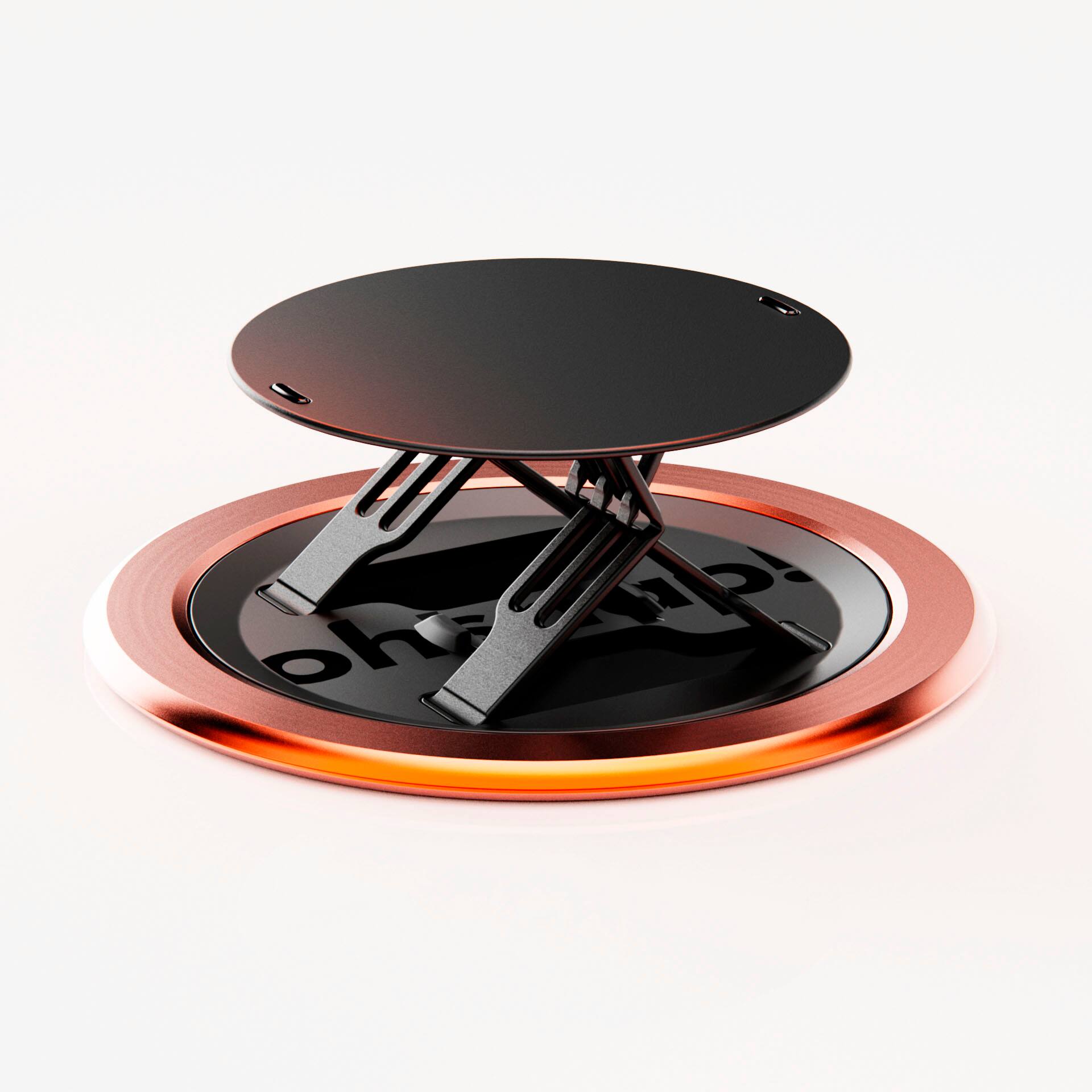 Alt View 11. OhSnap - Snap Magnetic UltraThin Universal Phone Grip and Stand with MagSafe Charge- Thru for Apple iPhones/Universal - Hot Orange.