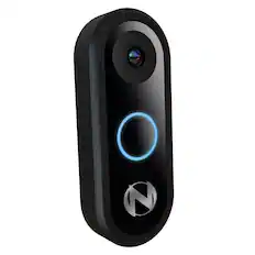 Front. Night Owl - Wired 1080p Wi-Fi Smart Video Doorbell with Chime - Black.
