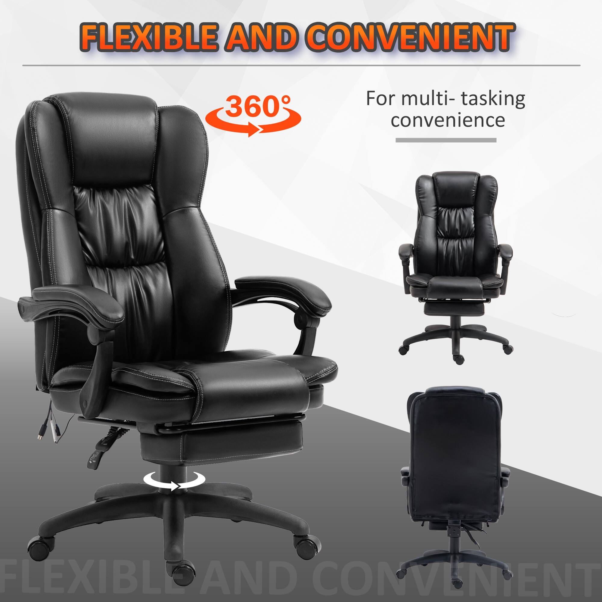 FLEXIBLE AND CONVENIENT

360°

For multi-tasking convenience