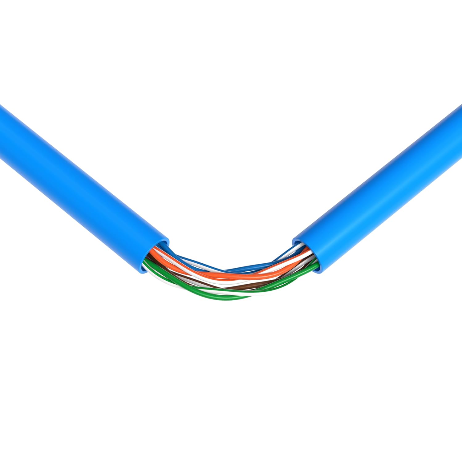 Alt View 1. Cables Direct Online - 500ft Cat5e Solid 24AWG Cable UTP Cat5 Bulk Pull Box Network Copper Clad Aluminum LAN Wire, Unshielded, Blue.