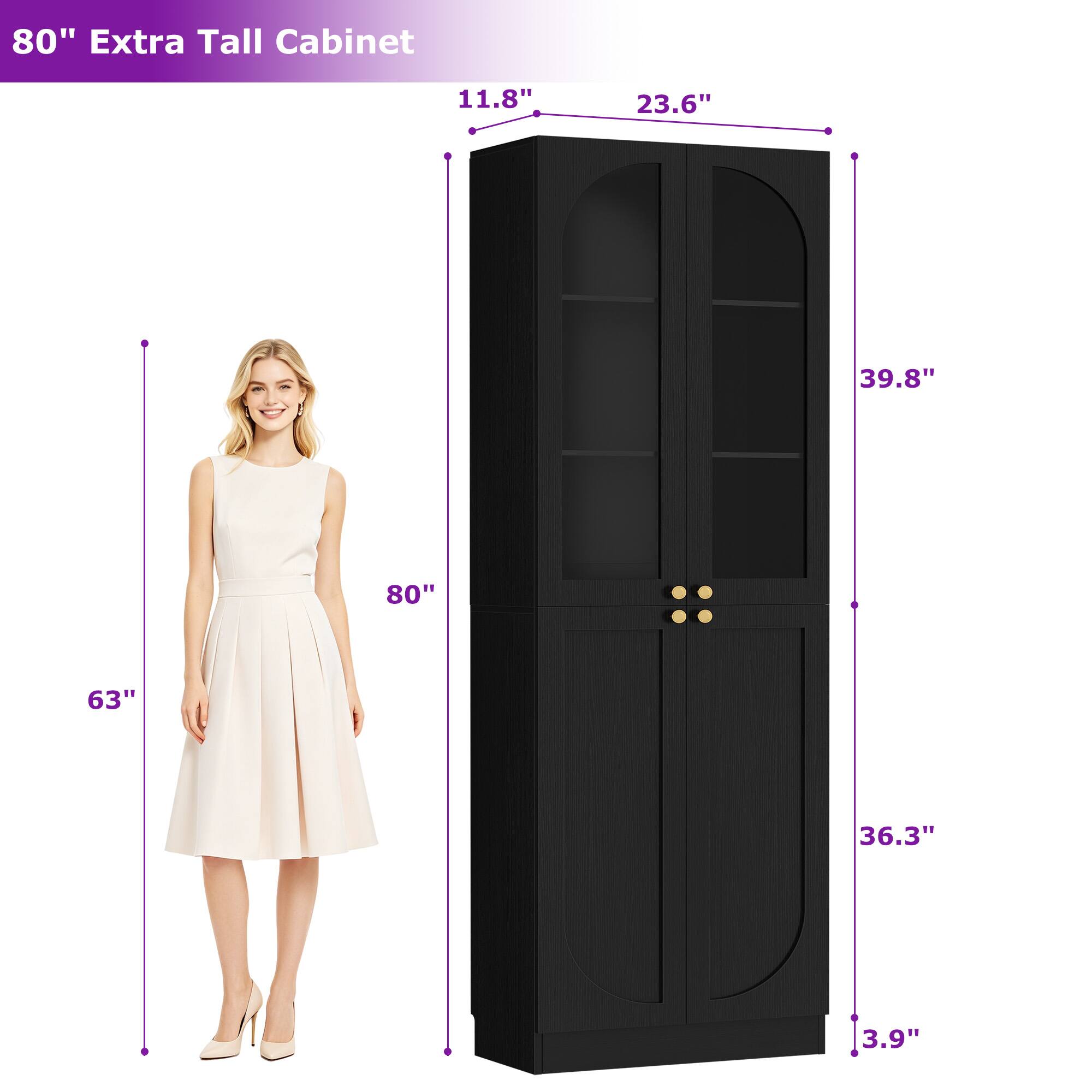 80" Extra Tall Cabinet

11.8"  
23.6"  
39.8"  
80"  
63"  
36.3"  
3.9"
