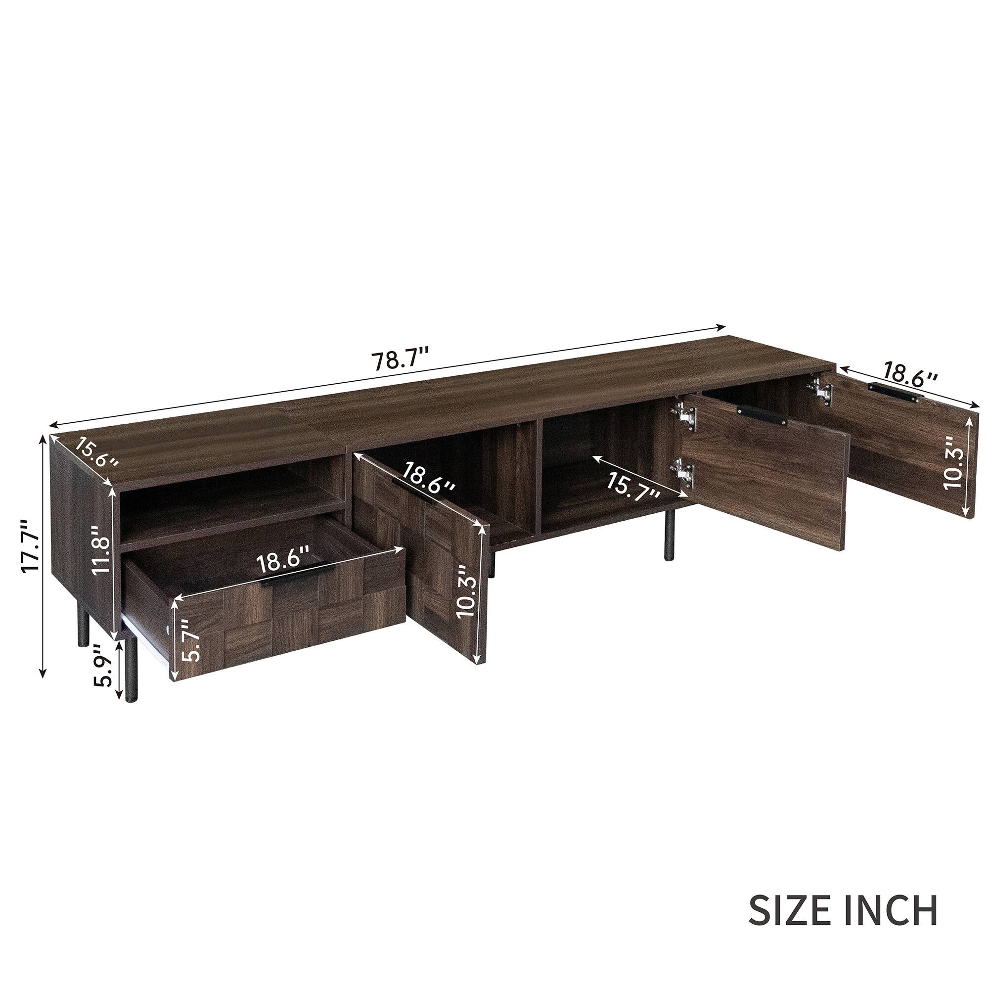 17.7"  
15.6"  
11.8"  
5.9"  
5.7"  
18.6"  
78.7"  
18.6"  
10.3"  
15.7"  
18.6"  
10.3"  
SIZE INCH
