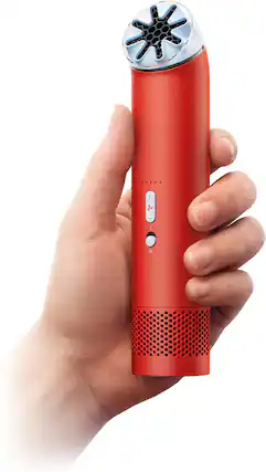 Front. Dyson - HushJet Mini Cool Fan - Carnelian/Sky.