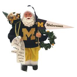Santa's Workshop - Michigan Wolverines 12" Proud Santa - Navy