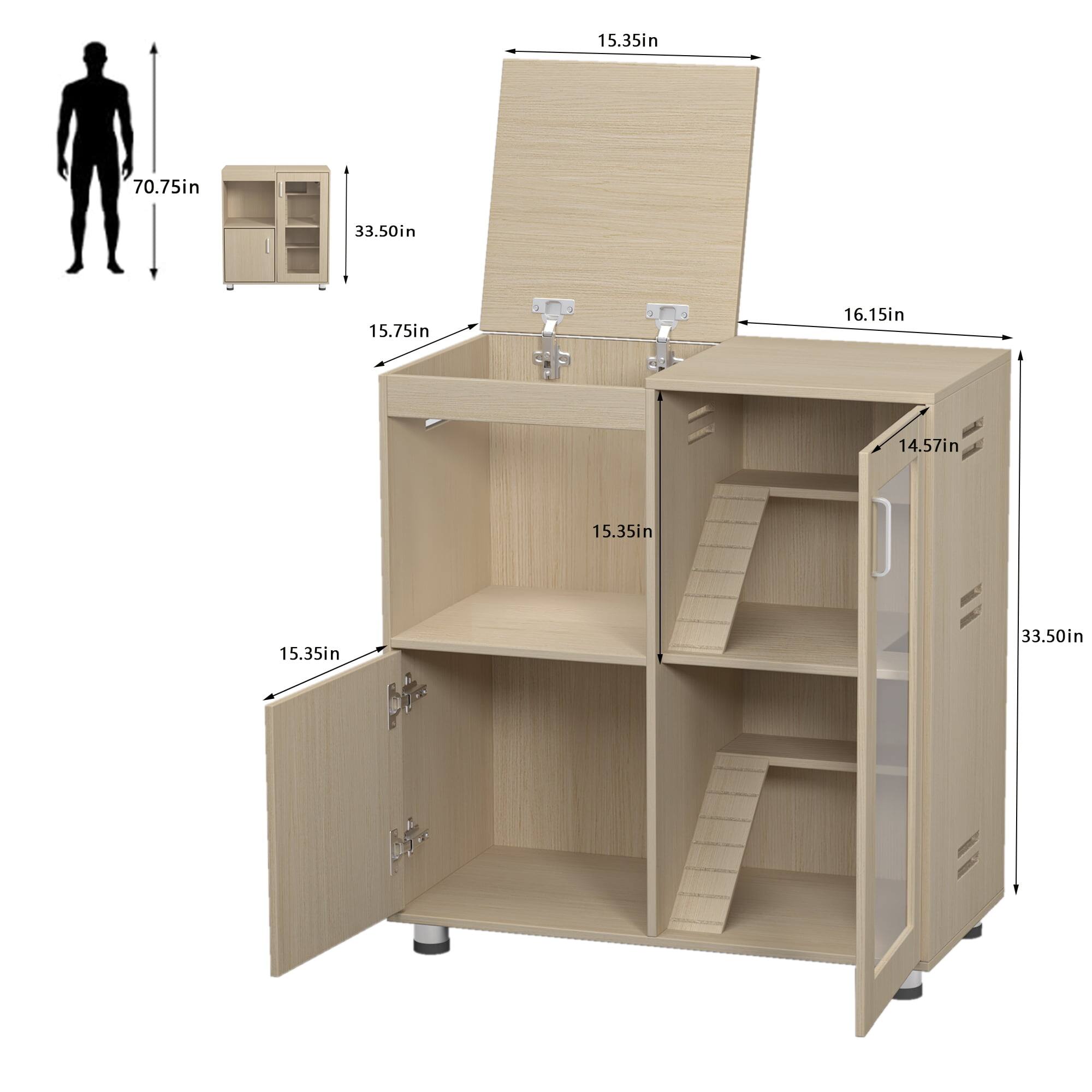 - Height: 70.75in
- Width: 33.50in
- Depth: 15.75in
- Shelf depth: 15.35in
- Shelf height: 16.15in
- Drawer height: 14.57in
- Drawer width: 15.35in
- Drawer depth: 15.35in
- Shelf width: 33.50in