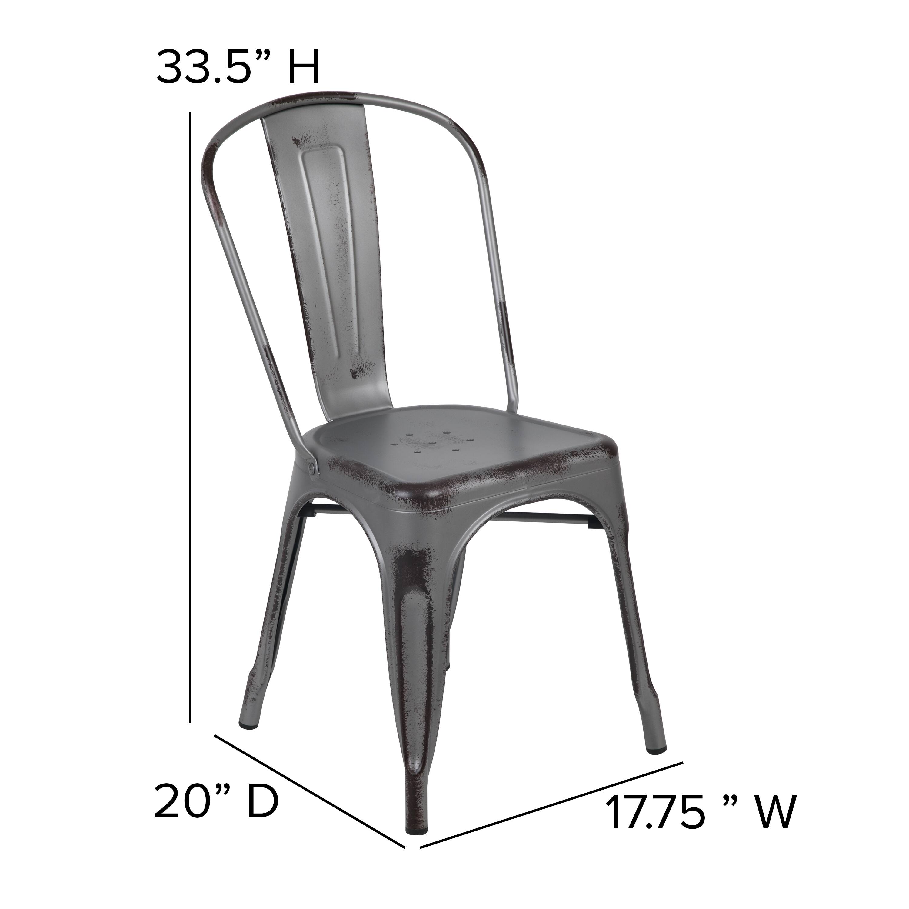 33.5" H  
20" D  
17.75" W