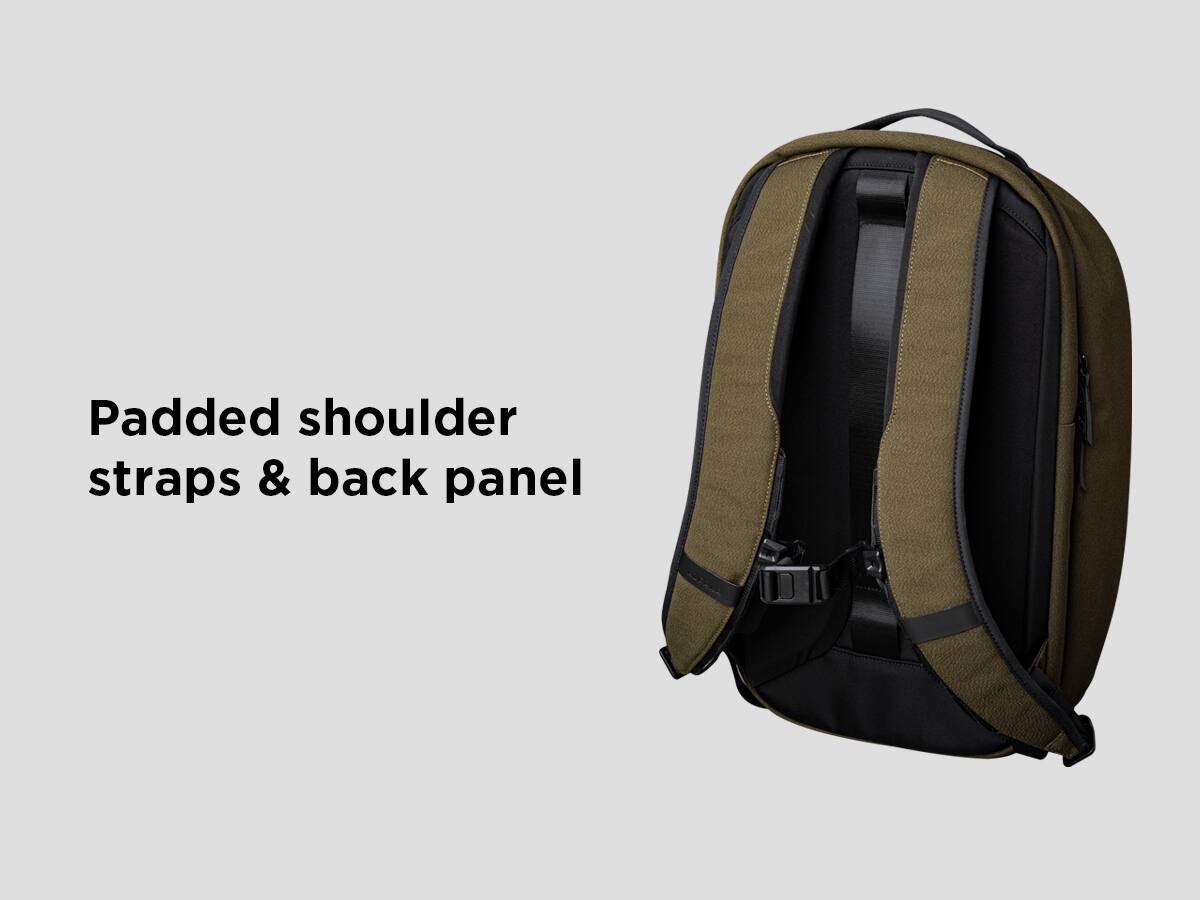 Padded shoulder straps & back panel