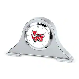 Jardine - Marist Red Foxes Logo Napoleon Desk Clock - Silver