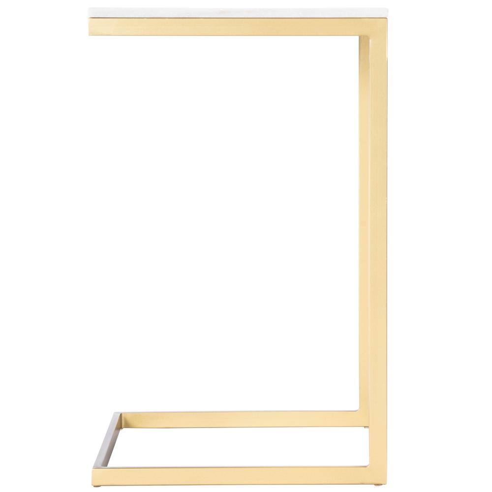 Alt View 4. Butler Specialty - Lawler Marble C- Side Table - Gold.