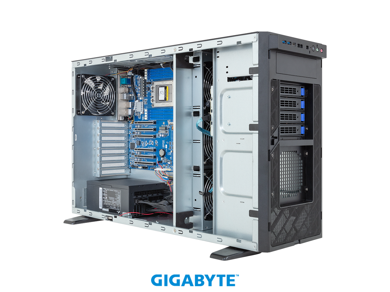 Alt View 5. GIGABYTE - GIGABYTE W773-H5D-AA01 GPU Workstation - AMD Ryzen™ Threadripper™ PRO 7000/9000 WX.