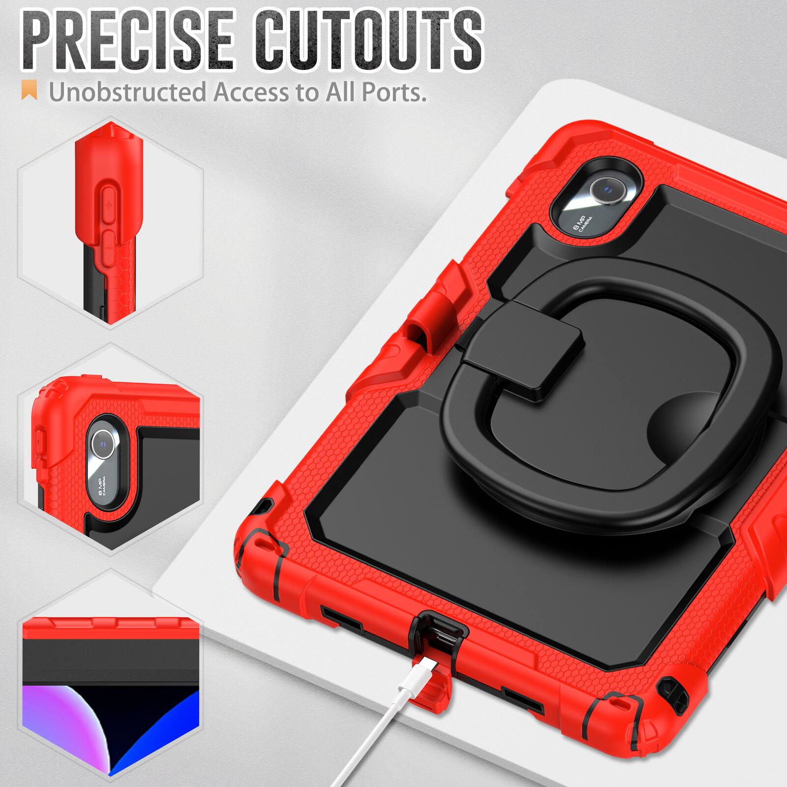 PRECISE CUTOUTS  
Unobstructed Access to All Ports.