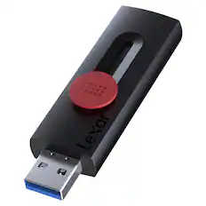 Front. Lexar - JumpDrive D300 USB 3.2 Dual Drive USB-C and USB-A, 2 Pack 64GB - Black.