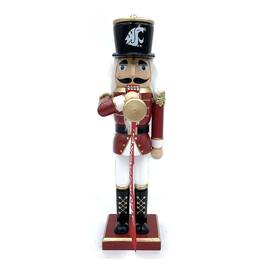 Santa's Workshop - Washington State Cougars 14" Bugler Nutcracker - Red