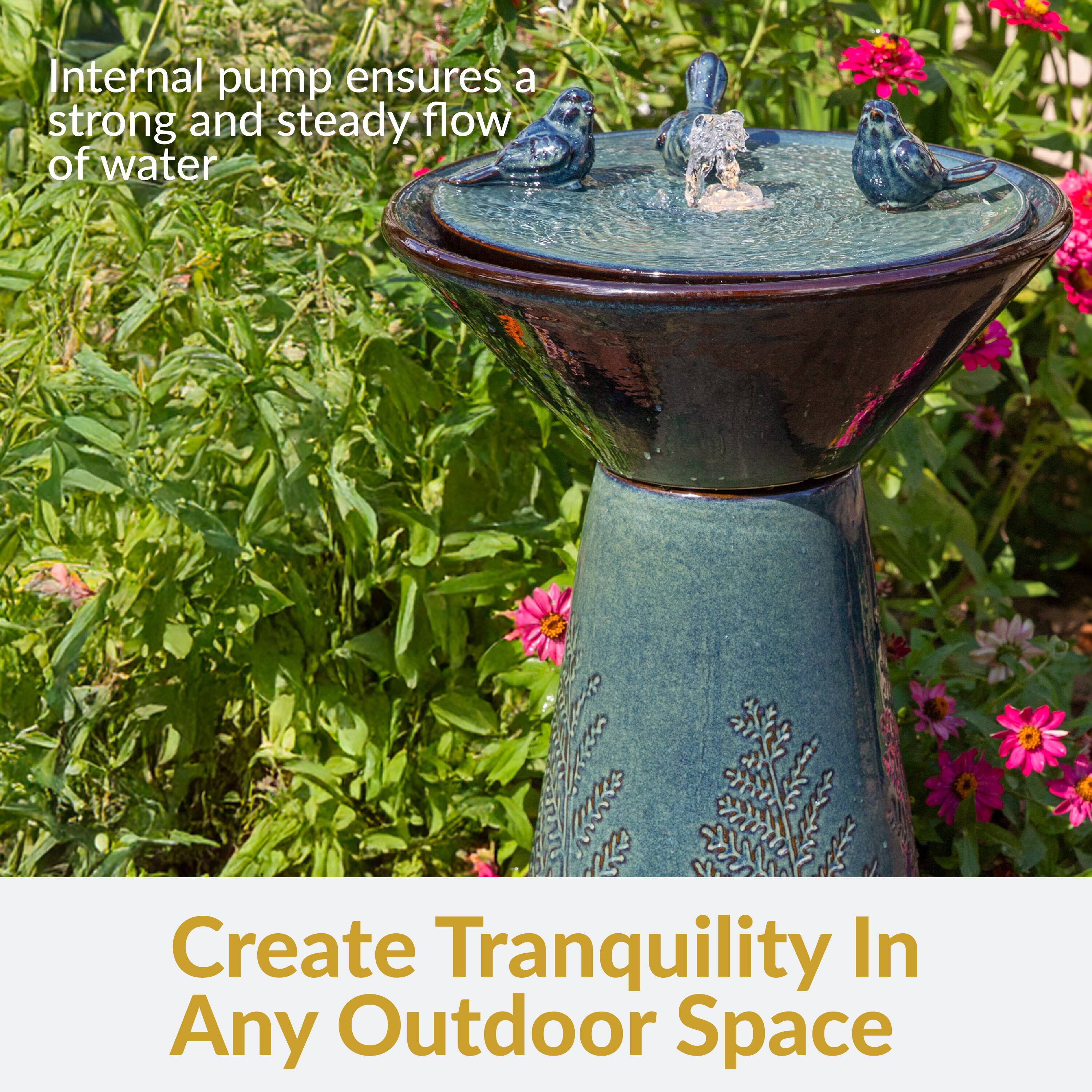 Internal pump ensures a strong and steady flow of water

Create Tranquility In Any Outdoor Space