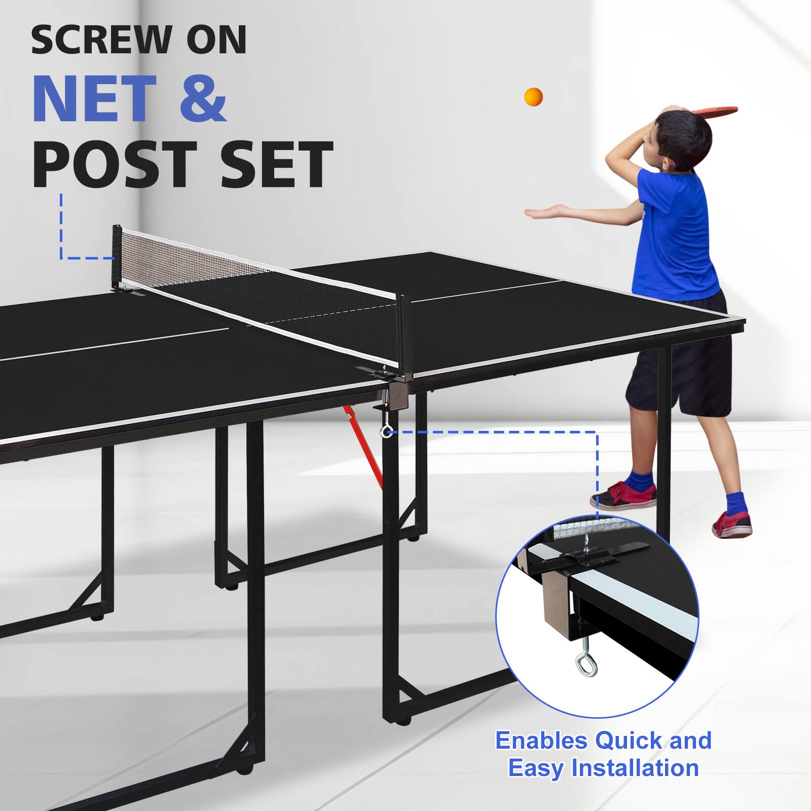 SCREW ON NET & POST SET  
Enables Quick and Easy Installation